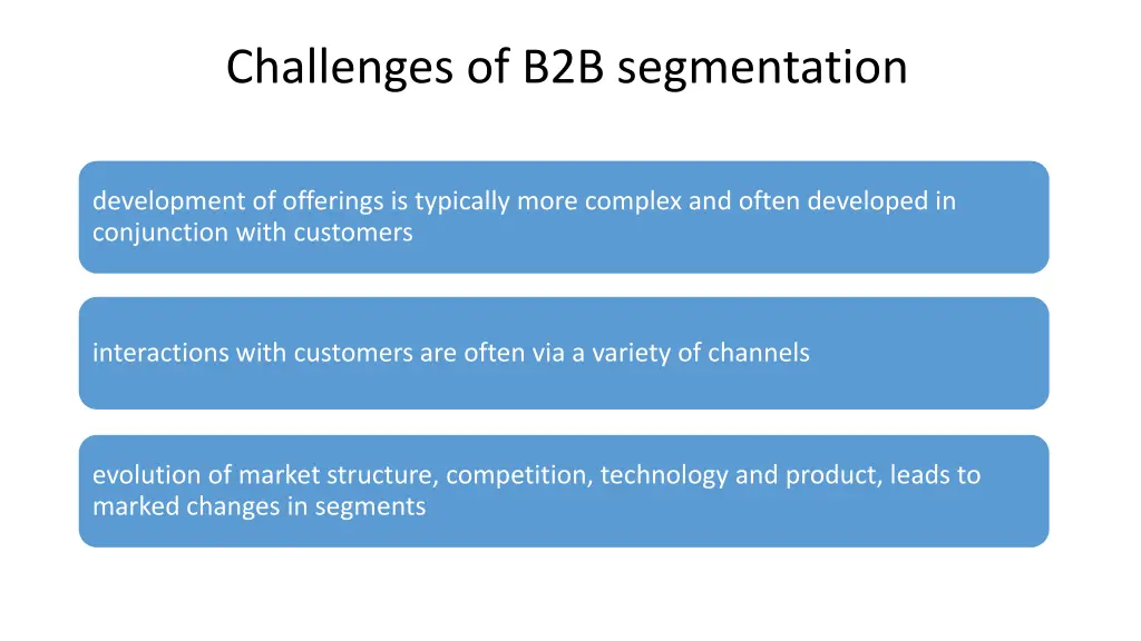 challenges of b2b segmentation 1