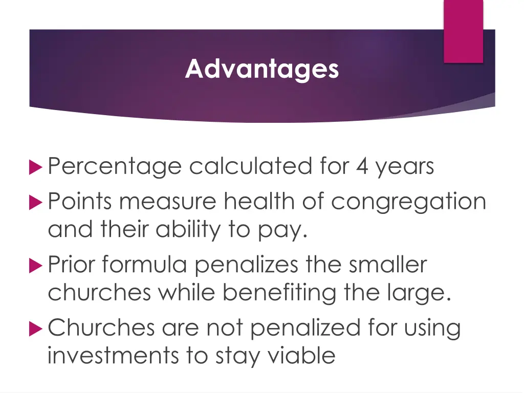 advantages