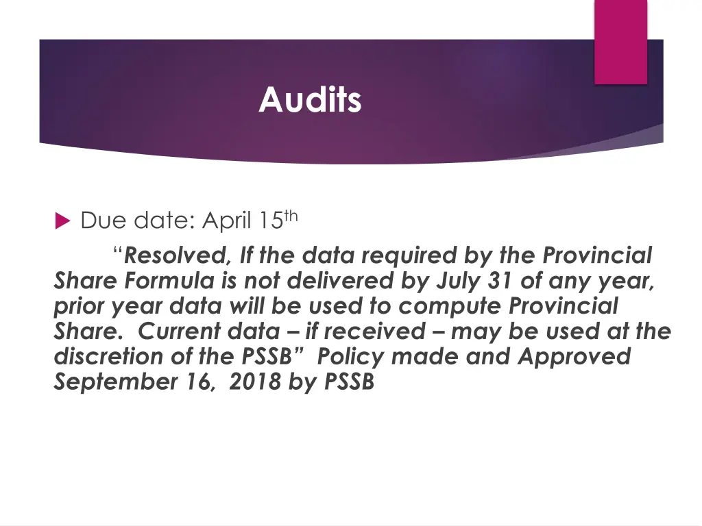 audits