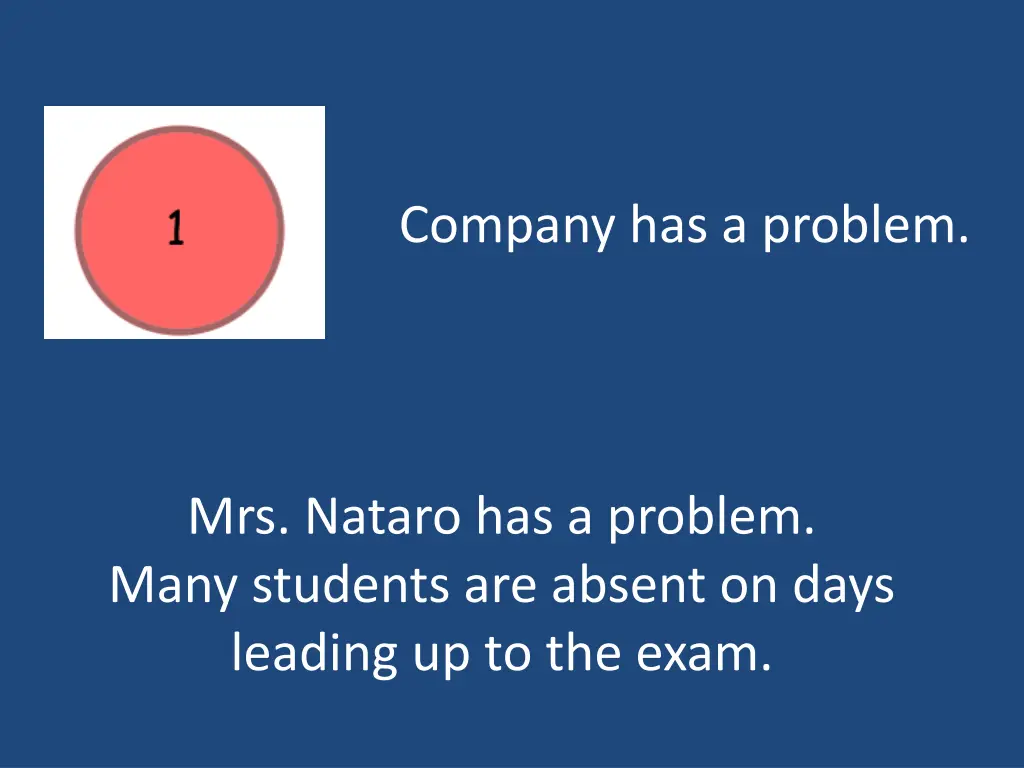 company has a problem