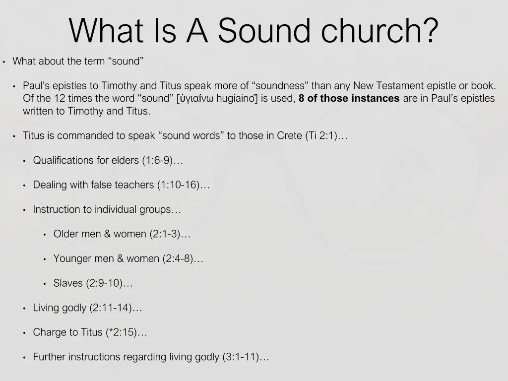 what is a sound church 3
