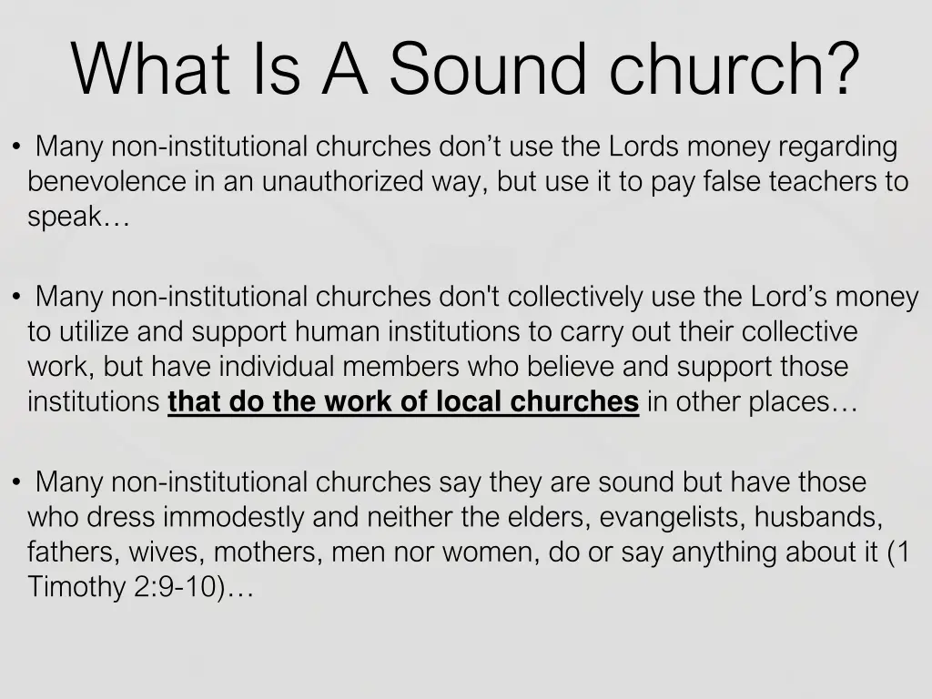 what is a sound church 4