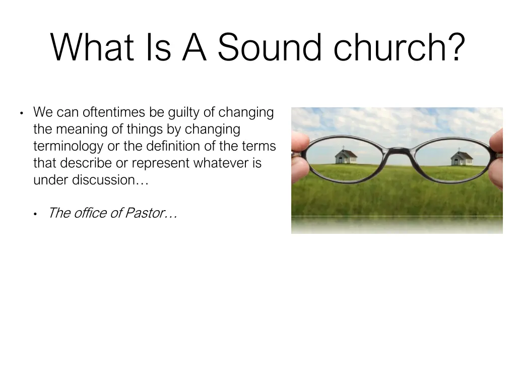 what is a sound church