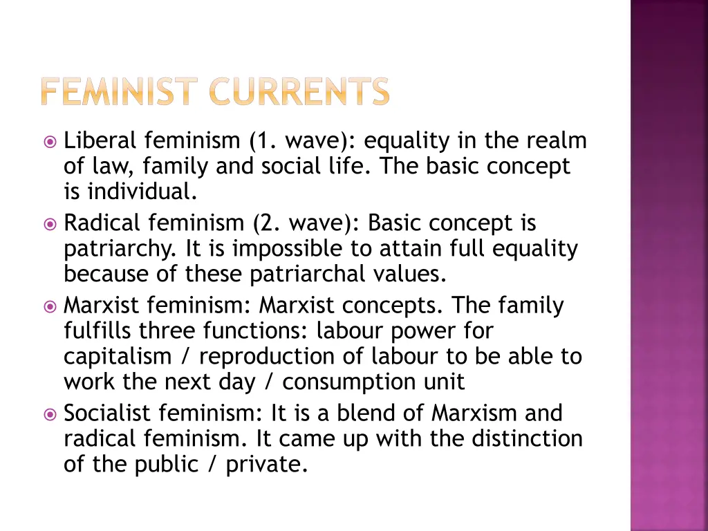 feminist currents