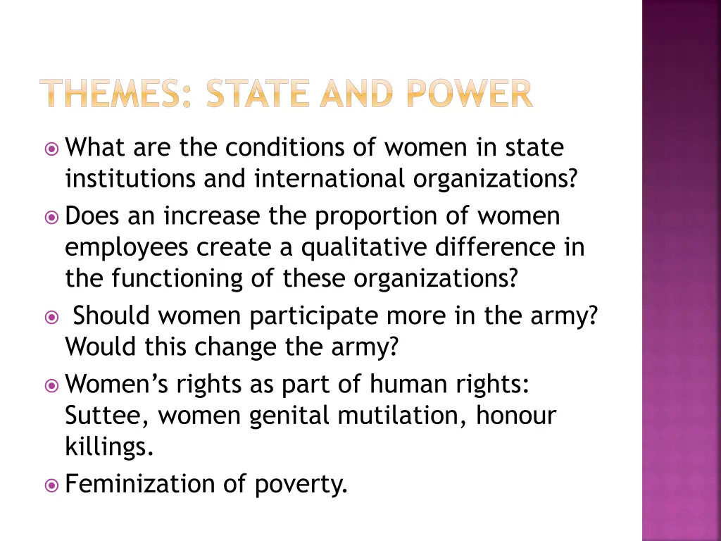 themes state and power