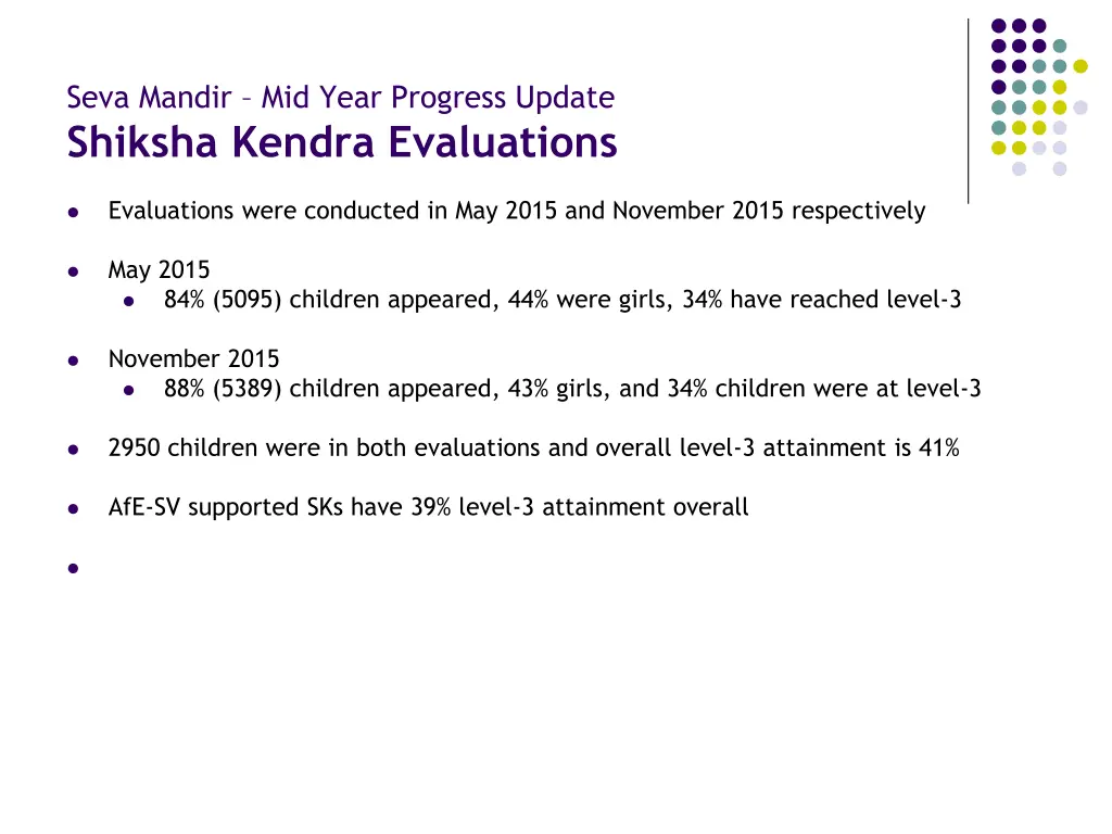 seva mandir mid year progress update shiksha 1