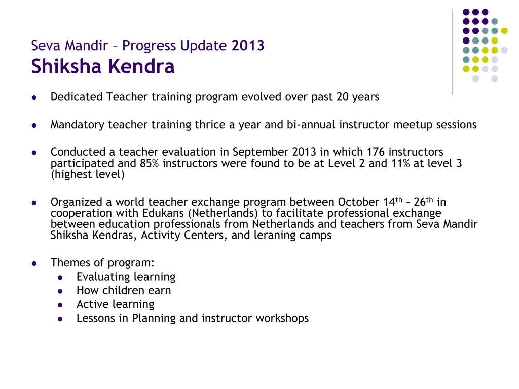 seva mandir progress update 2013 shiksha kendra 4