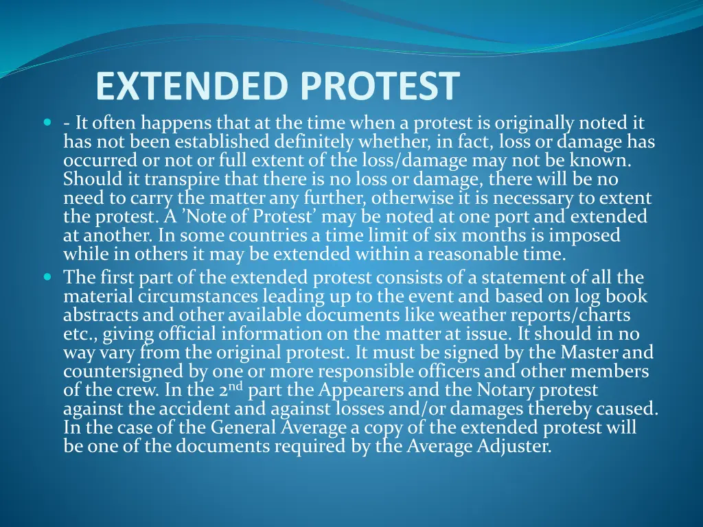 extended protest it often happens that