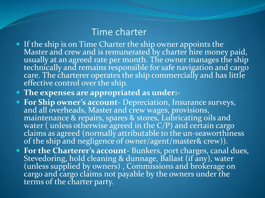 time charter