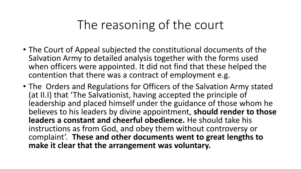 the reasoning of the court