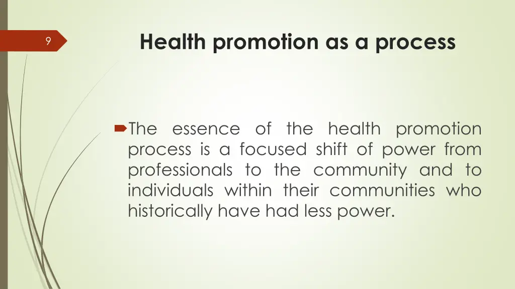 health promotion as a process