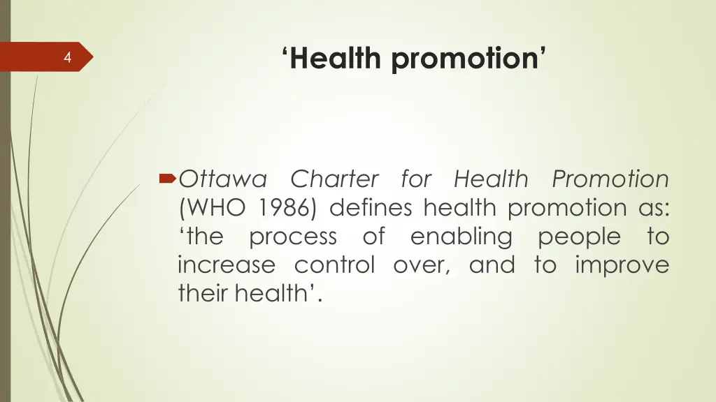 health promotion