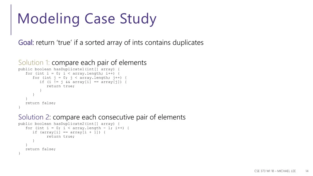 modeling case study