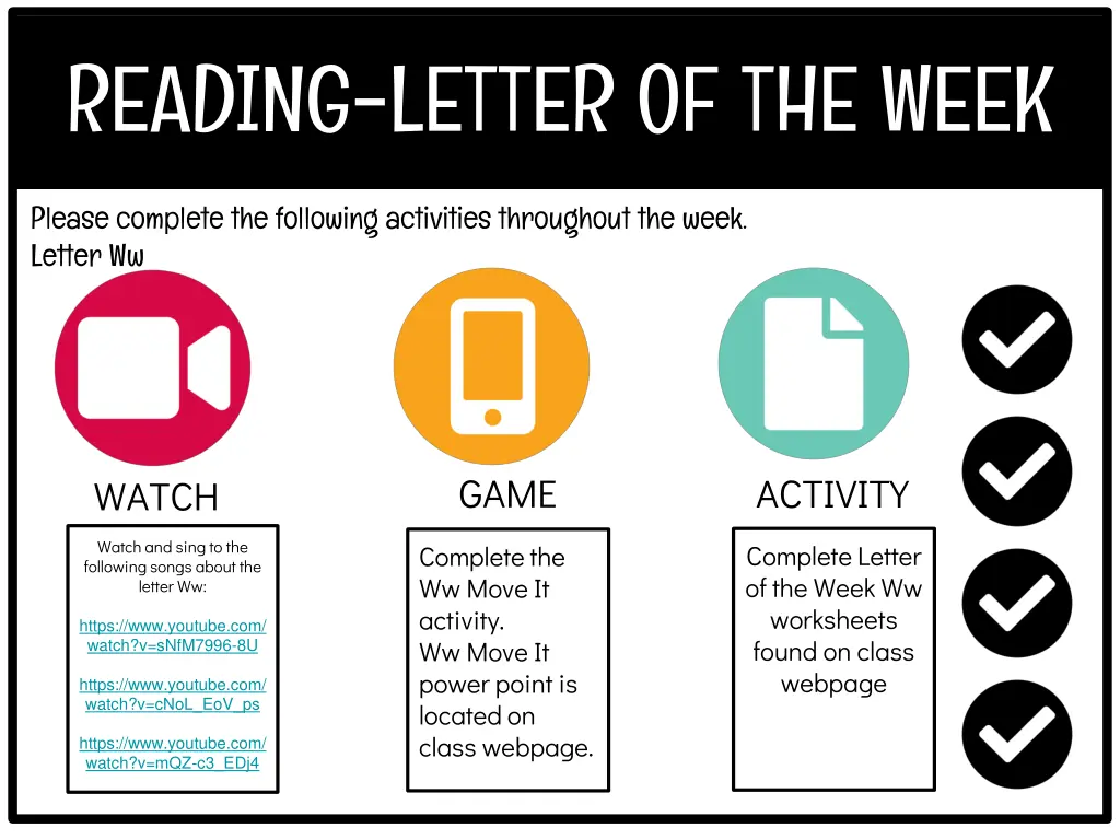 reading letter of the week