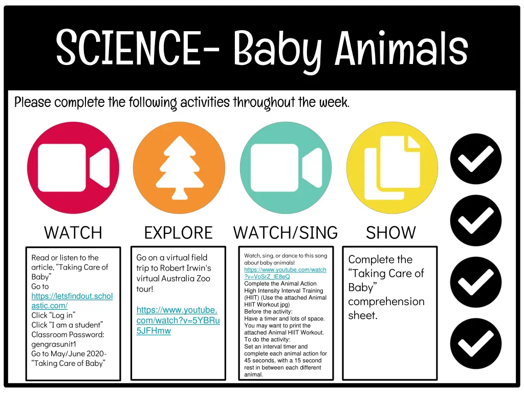 science baby animals