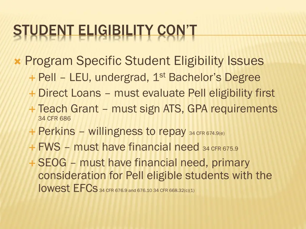 student eligibility con t 4