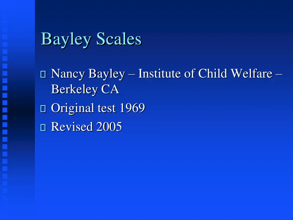 bayley scales