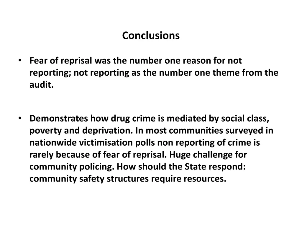 conclusions