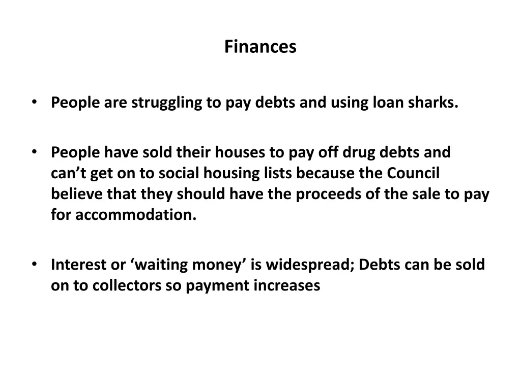 finances