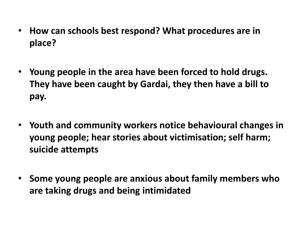 how can schools best respond what procedures