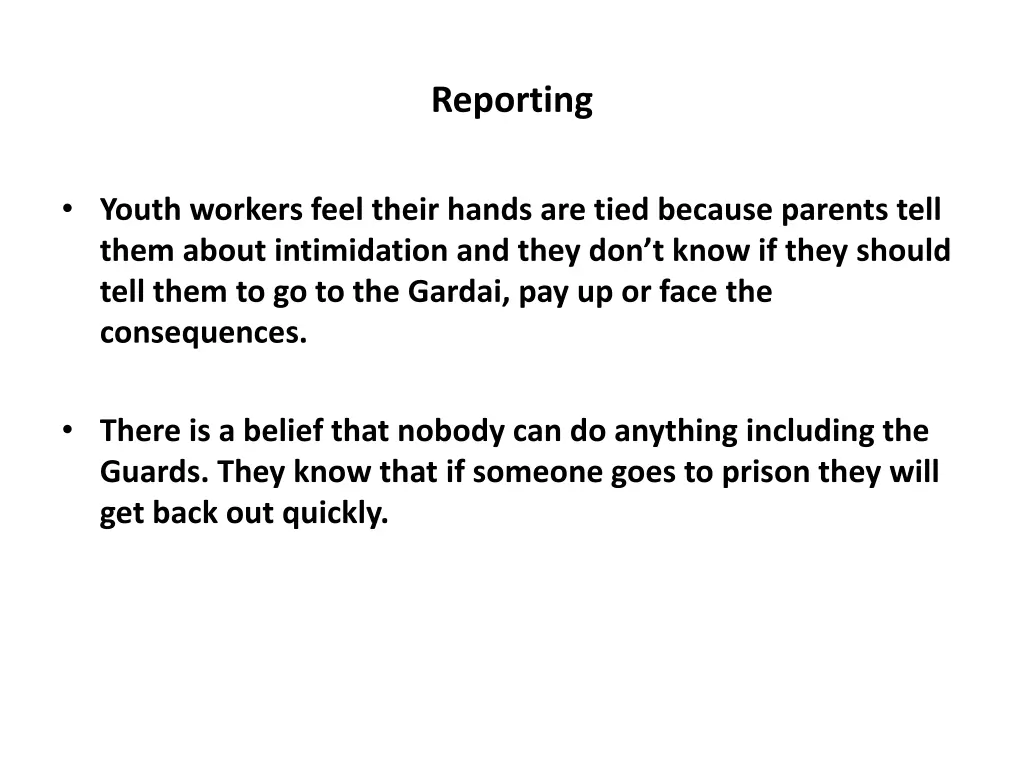 reporting