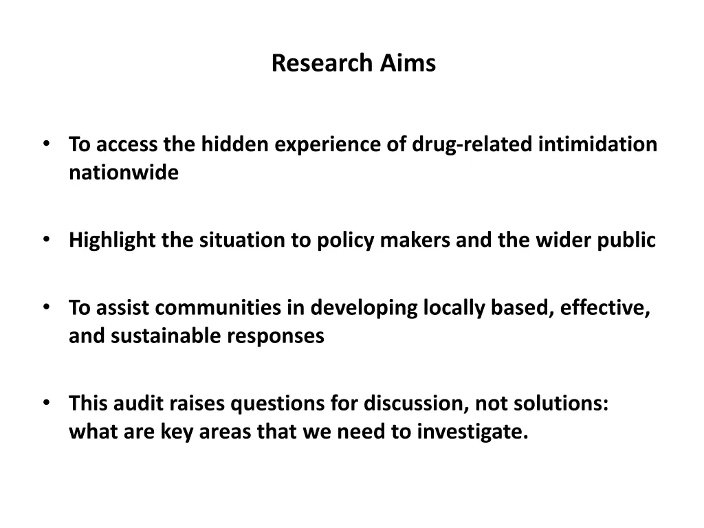 research aims