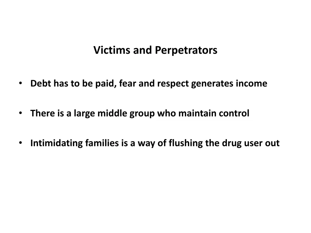 victims and perpetrators