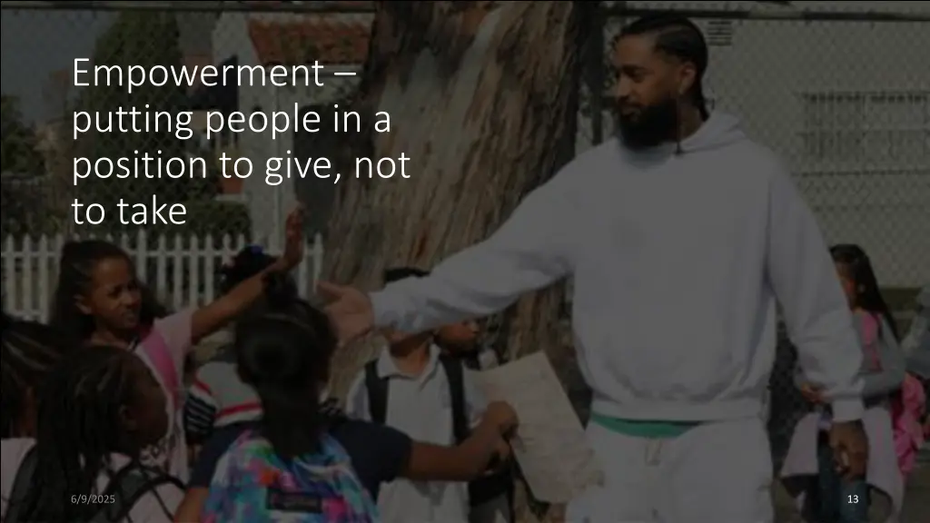 empowerment putting people in a position to give
