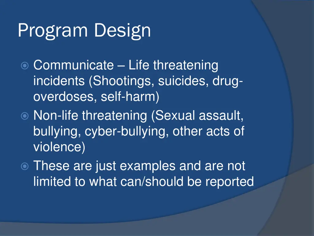 program design