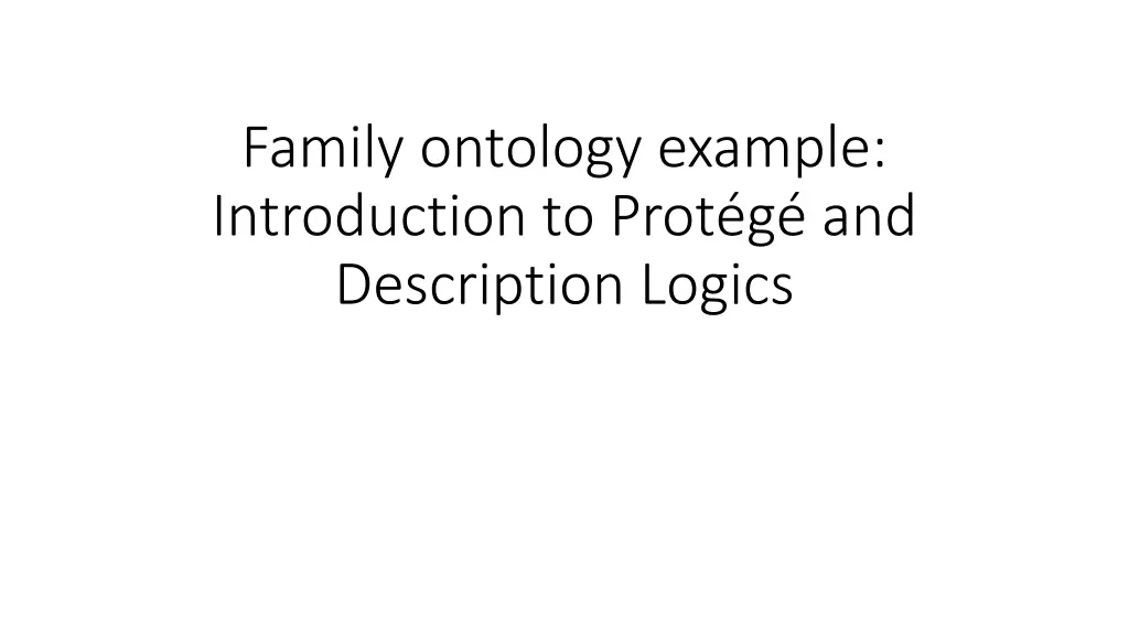family ontology example introduction to prot