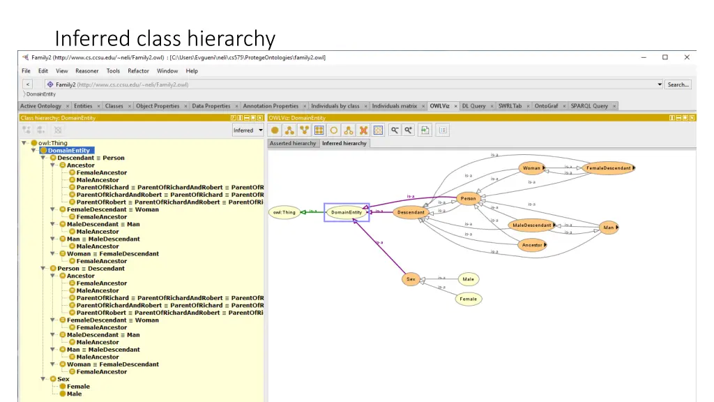 inferred class hierarchy