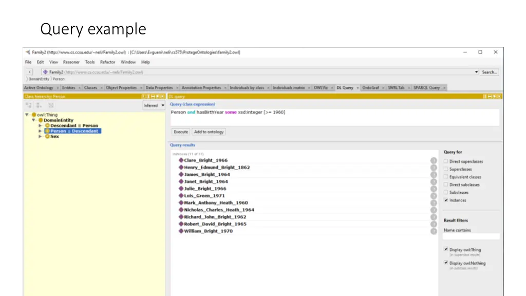 query example