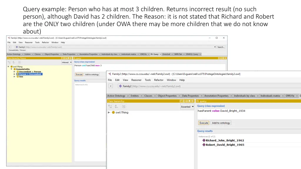 query example person who has at most 3 children