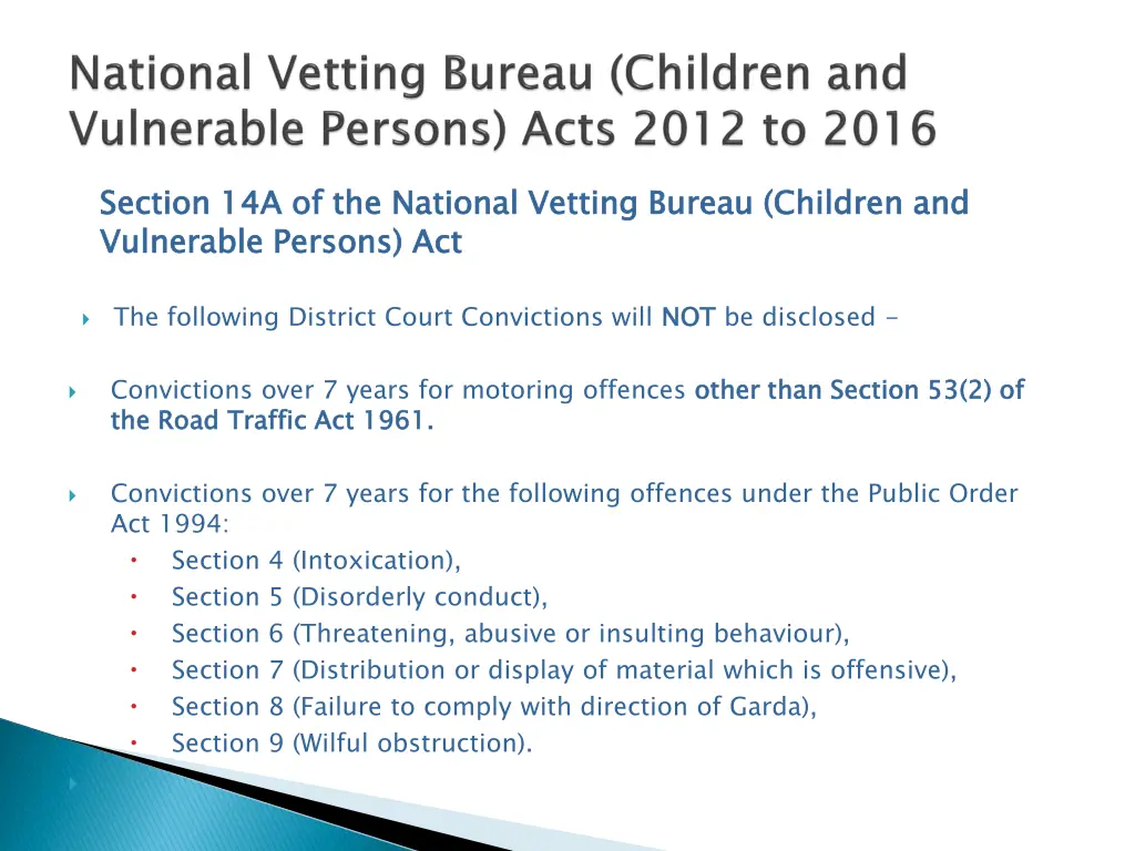 section 14a of the national vetting bureau 1