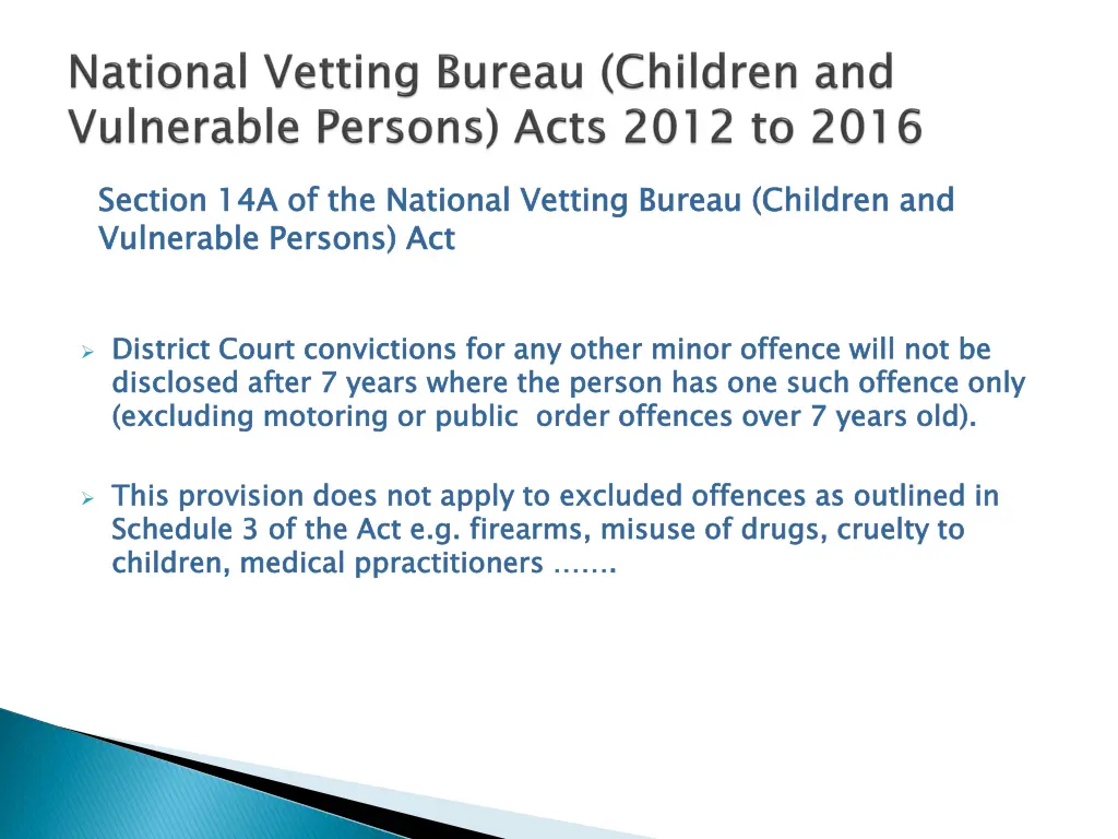 section 14a of the national vetting bureau 2