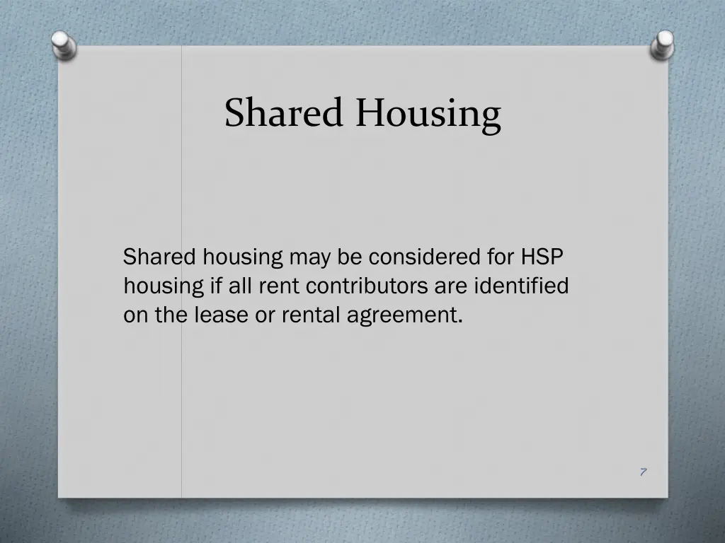 shared housing