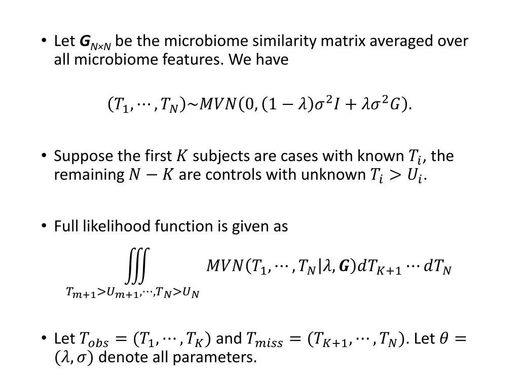 let g n n be the microbiome similarity matrix
