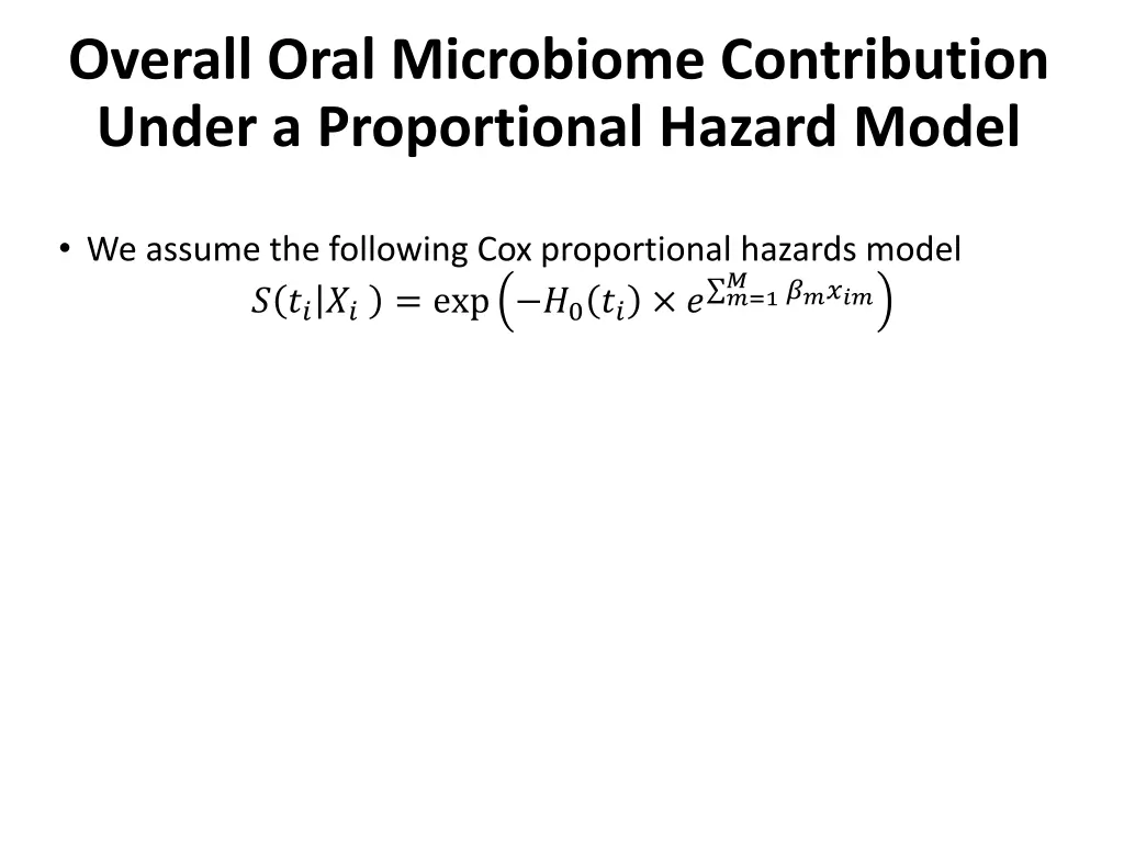 overall oral microbiome contribution under