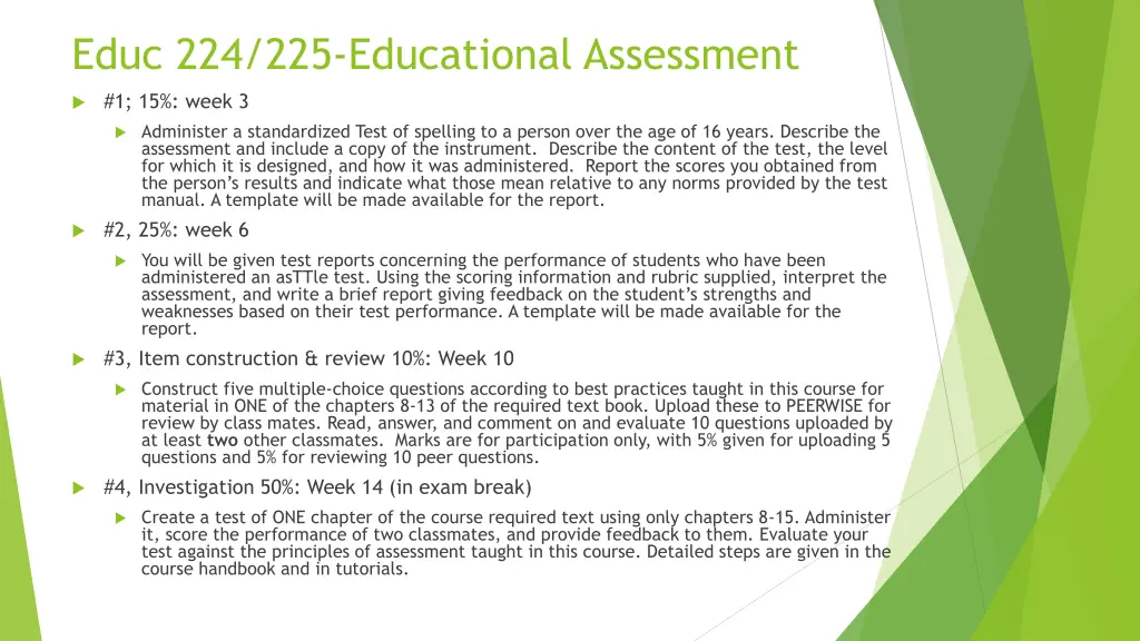 educ 224 225 educational assessment