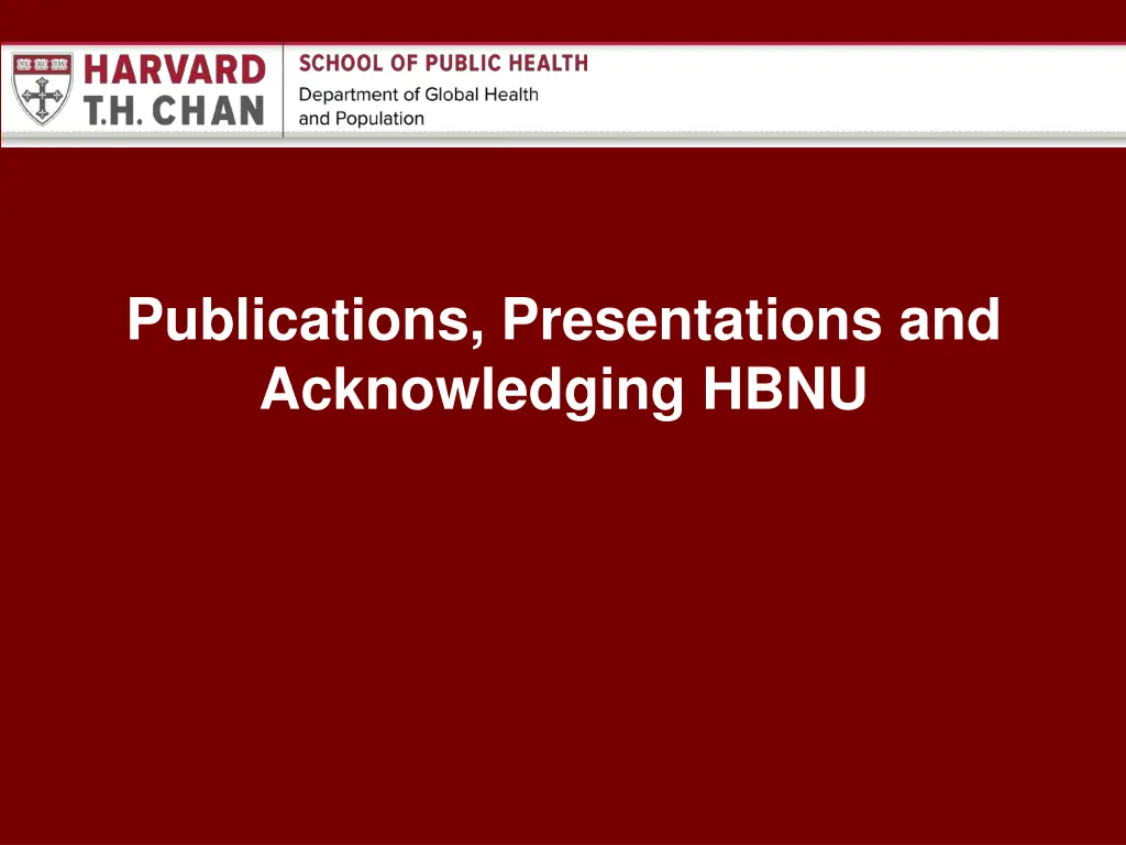 publications presentations and acknowledging hbnu
