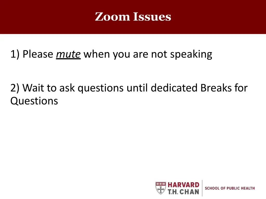zoom issues