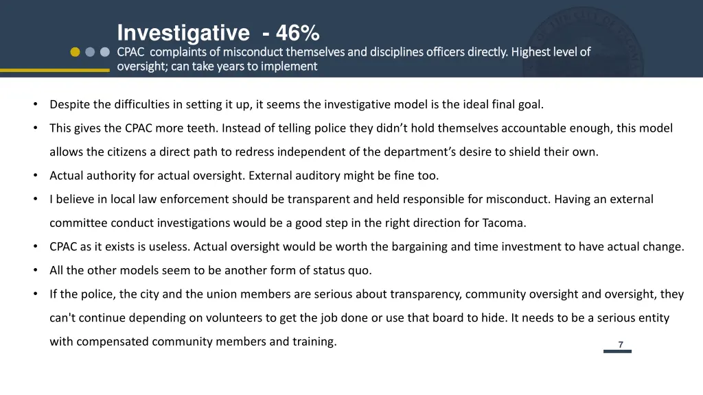 investigative 46 cpac cpac complaints