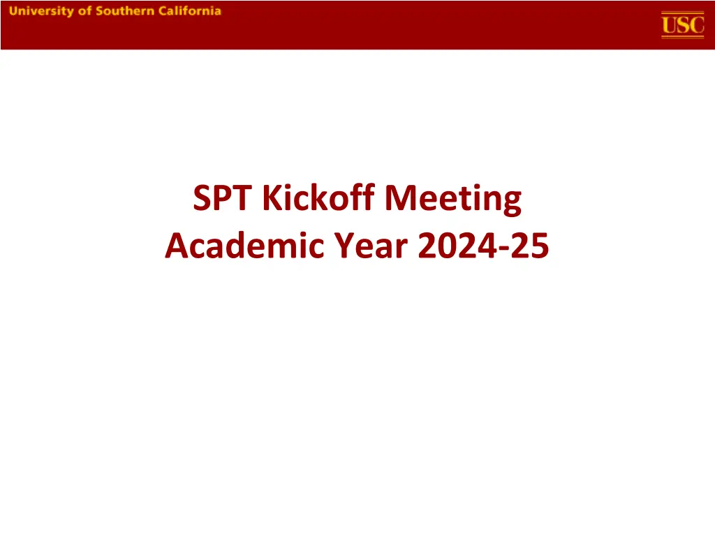 spt kickoff meeting academic year 2024 25