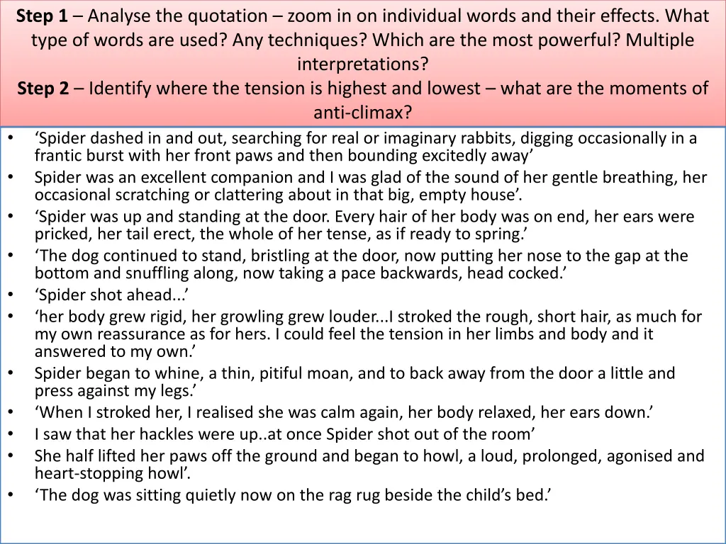 step 1 analyse the quotation zoom
