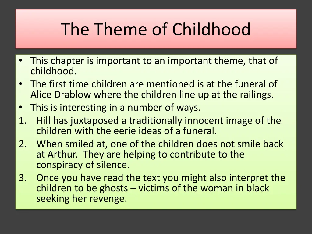 the theme of childhood