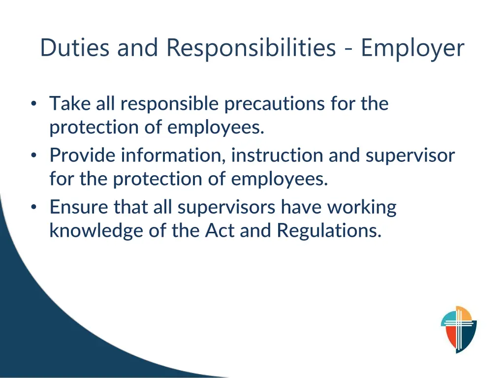 duties and responsibilities employer