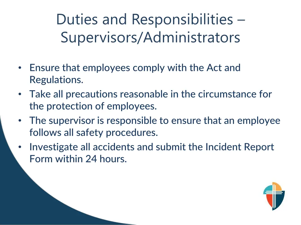 duties and responsibilities supervisors