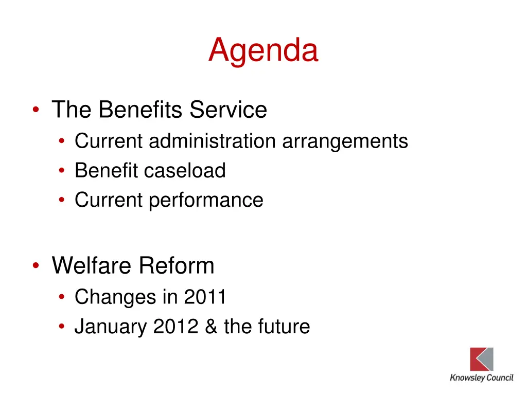 agenda