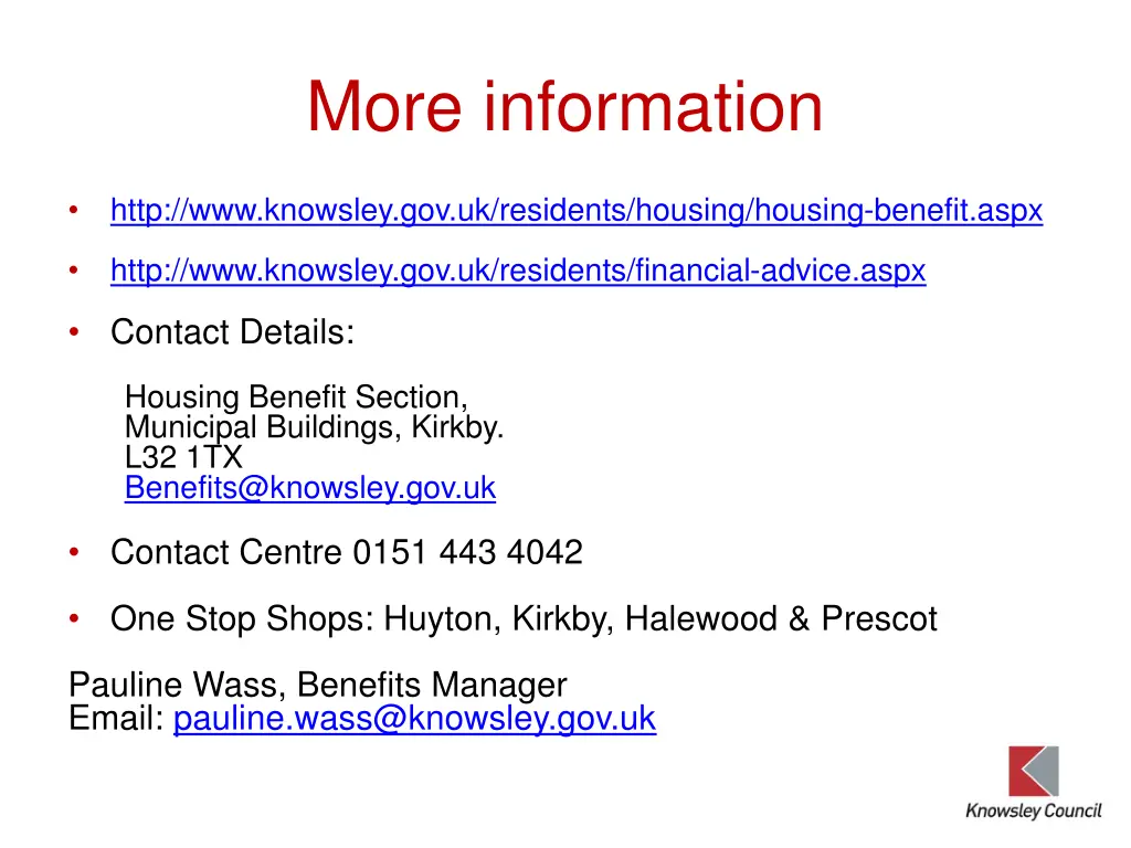 more information