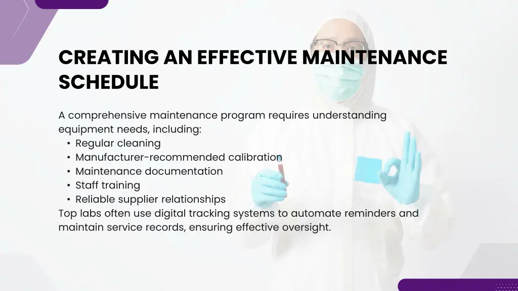 creating an effective maintenance schedule